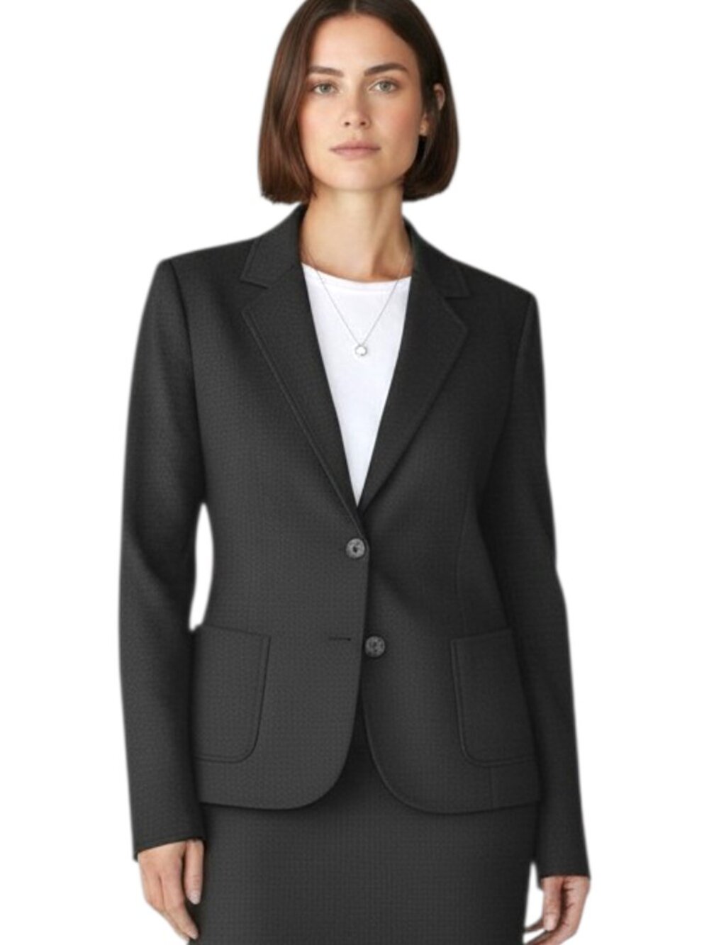 Santorelli Gisele 100% Virgin Wool Black Career Blazer Luxury/Designer/Italy - 8